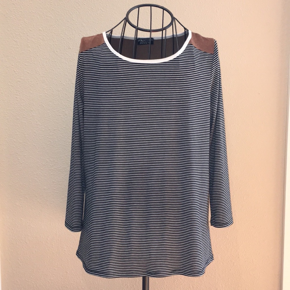 Papermoon Shirt with sueded shoulder detail
